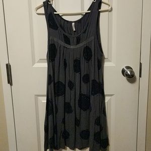 Gray and black polka dot old navy dress